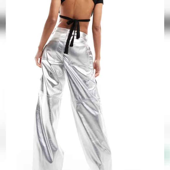 AFRM Faux Leather Wynn Cargo Pants - Picture 2 of 3